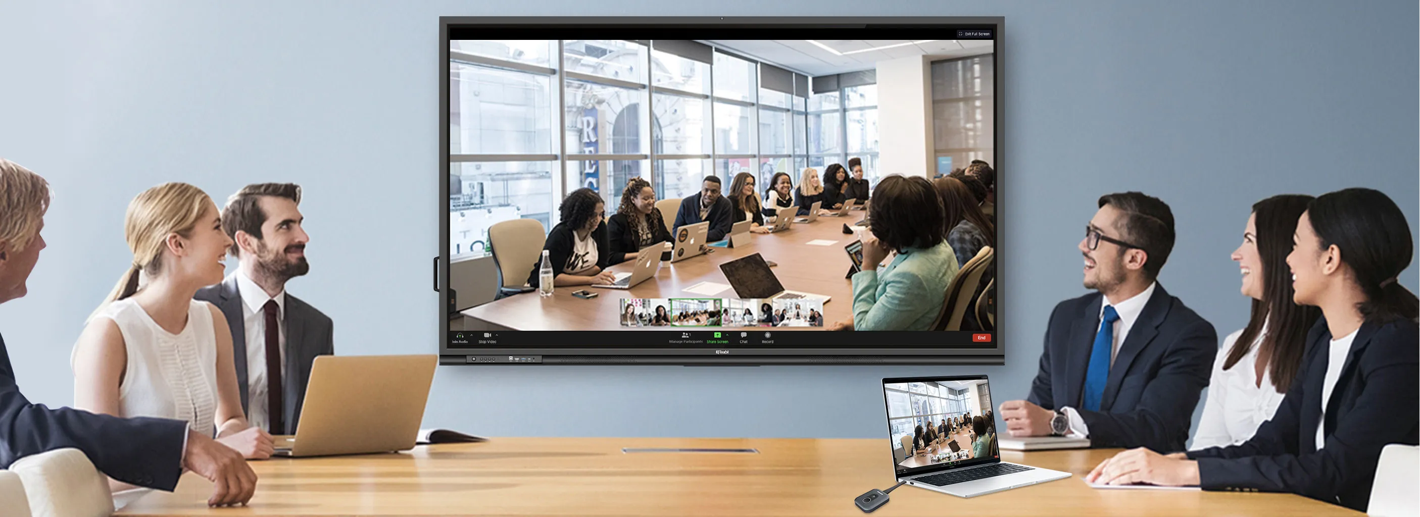 IQShare wireless presentation system is great assist for people attending meetings both online and offline